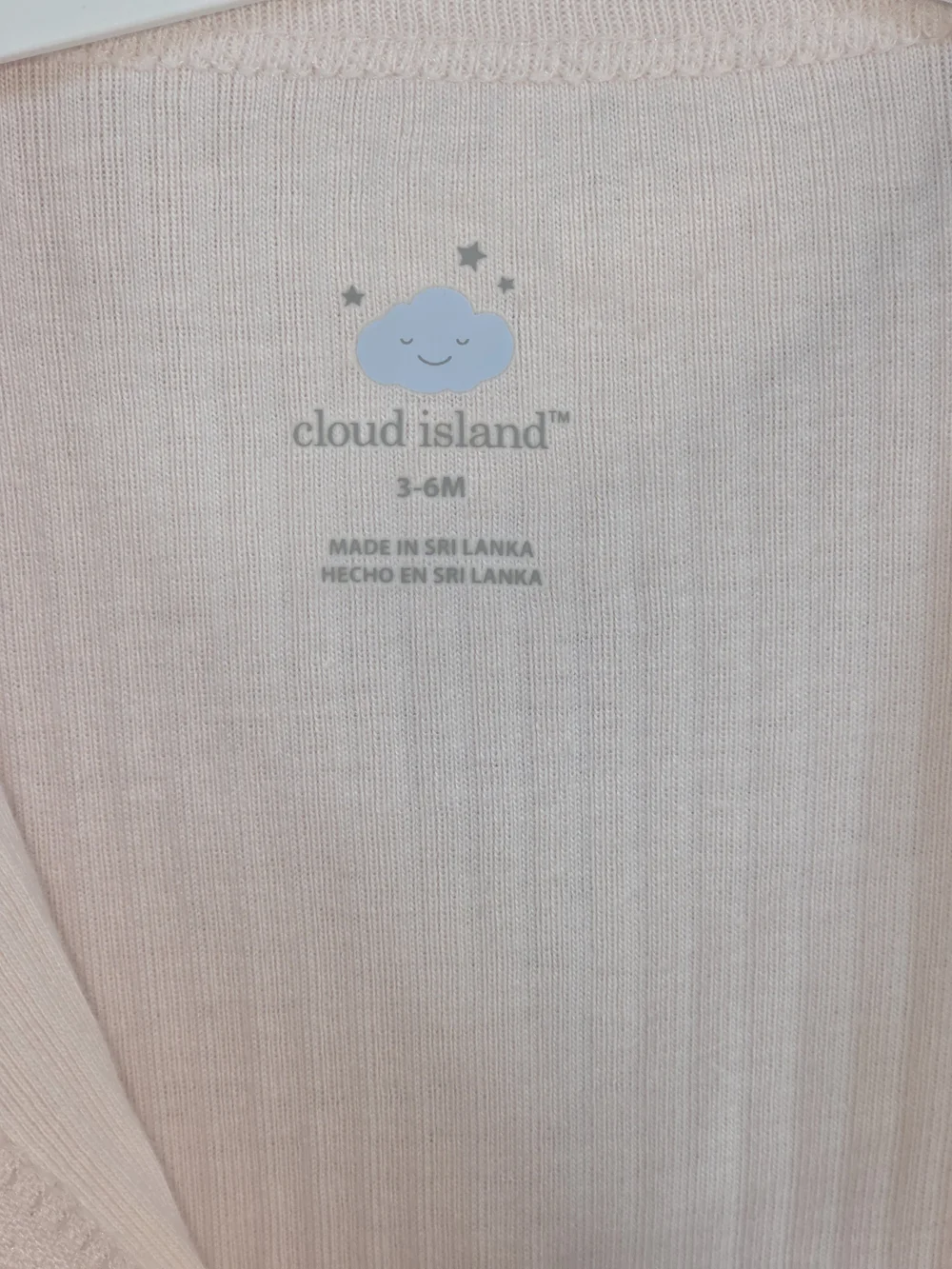 2 Pc. Cloud Island Ribbed Pink Footed One-Piece Pajama 3-6M